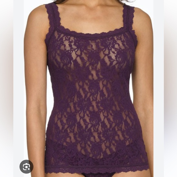 Hanky Panky Other - NWOT HANKY PANKY Plus Size Signature Lace Unlined Camisole in Fig Purple Size 3X